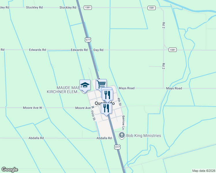 map of restaurants, bars, coffee shops, grocery stores, and more near 568 3rd Street in Eagle Pass