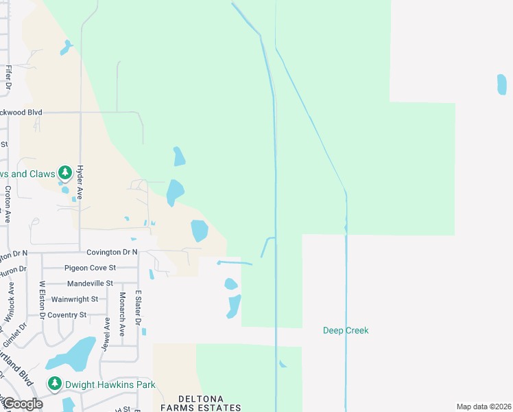 map of restaurants, bars, coffee shops, grocery stores, and more near 2220 Old Train Road in Deltona