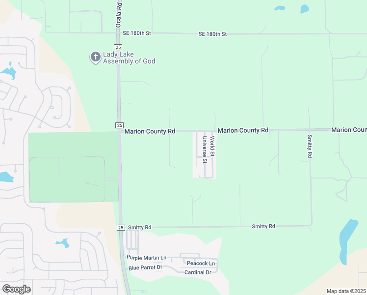 map of restaurants, bars, coffee shops, grocery stores, and more near 1824 Marion County Road in Weirsdale