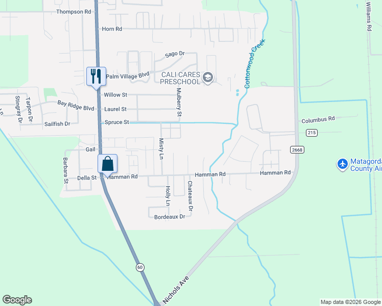 map of restaurants, bars, coffee shops, grocery stores, and more near 6 Renwick Street in Bay City