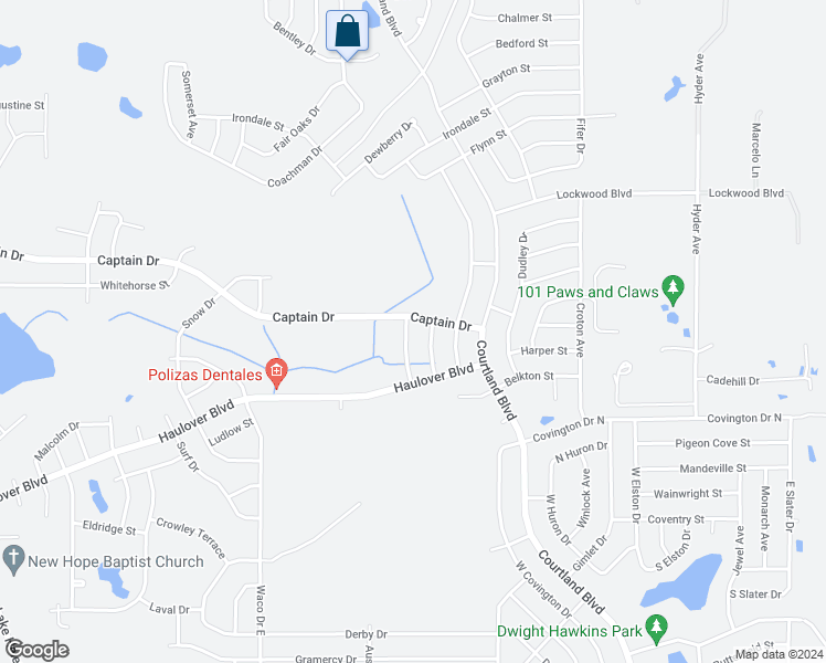 map of restaurants, bars, coffee shops, grocery stores, and more near 3111 Millstone Avenue in Deltona