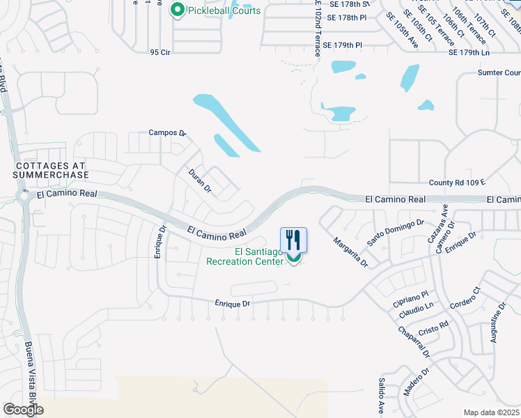 map of restaurants, bars, coffee shops, grocery stores, and more near 2557 Privada Drive in The Villages