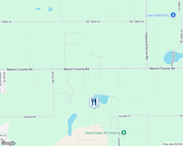 map of restaurants, bars, coffee shops, grocery stores, and more near 2802 Marion County Road in Weirsdale