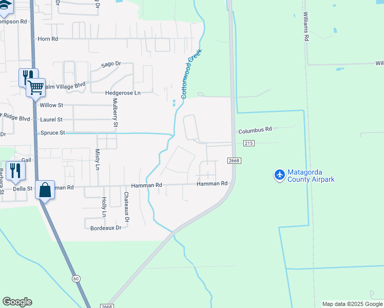 map of restaurants, bars, coffee shops, grocery stores, and more near 2621 Tupelo Drive in Bay City
