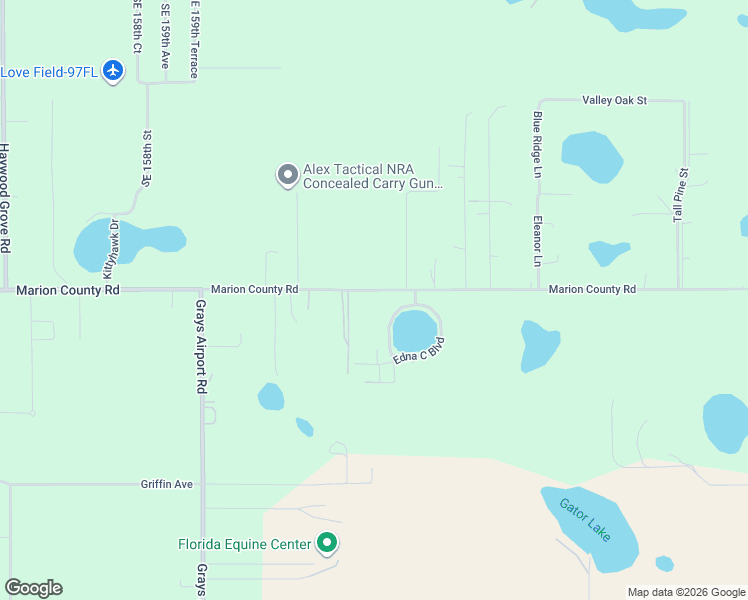 map of restaurants, bars, coffee shops, grocery stores, and more near 4432 Marion County Road in Weirsdale