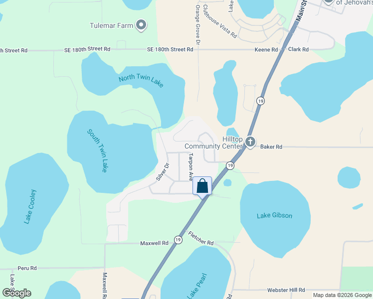 map of restaurants, bars, coffee shops, grocery stores, and more near 17923 Florida Street in Umatilla