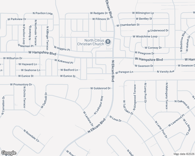 map of restaurants, bars, coffee shops, grocery stores, and more near 2773 West Eunice Street in Citrus Springs