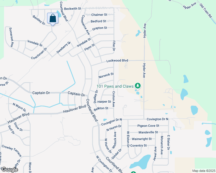 map of restaurants, bars, coffee shops, grocery stores, and more near 3252 Croton Avenue in Deltona