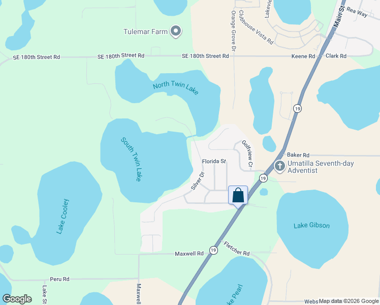 map of restaurants, bars, coffee shops, grocery stores, and more near 41525 Silver Drive in Umatilla