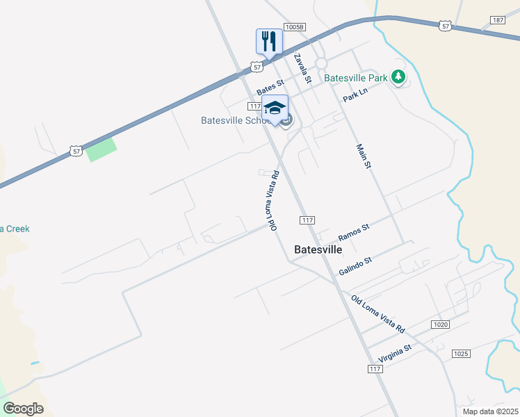 map of restaurants, bars, coffee shops, grocery stores, and more near 184 Old Loma Vista Road in Batesville
