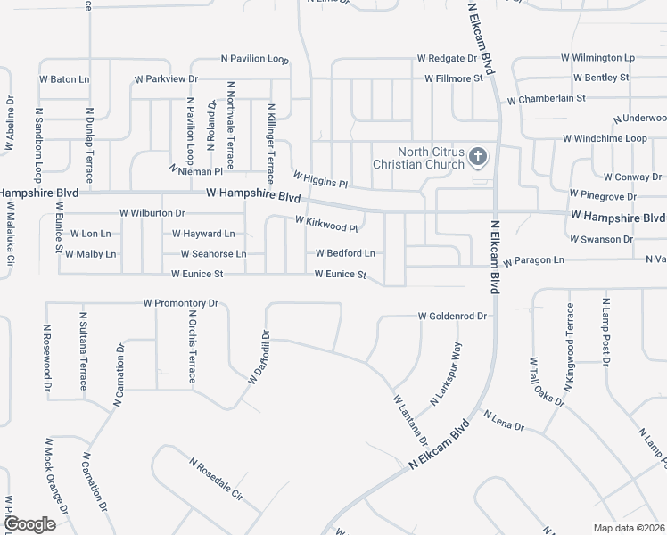 map of restaurants, bars, coffee shops, grocery stores, and more near 3118 West Eunice Street in Citrus Springs