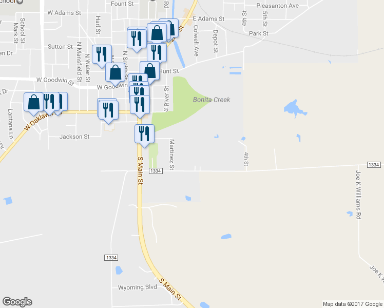 map of restaurants, bars, coffee shops, grocery stores, and more near 421 Coughran Street in Pleasanton