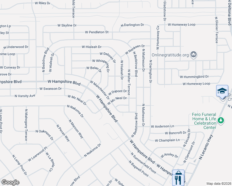 map of restaurants, bars, coffee shops, grocery stores, and more near 1301 West Delores Drive in Citrus Springs