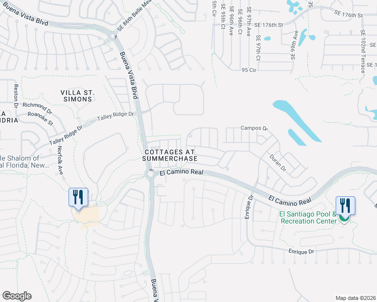 map of restaurants, bars, coffee shops, grocery stores, and more near 2737 Privada Drive in The Villages
