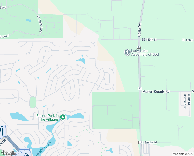 map of restaurants, bars, coffee shops, grocery stores, and more near 1610 East Schwartz Boulevard in Lady Lake