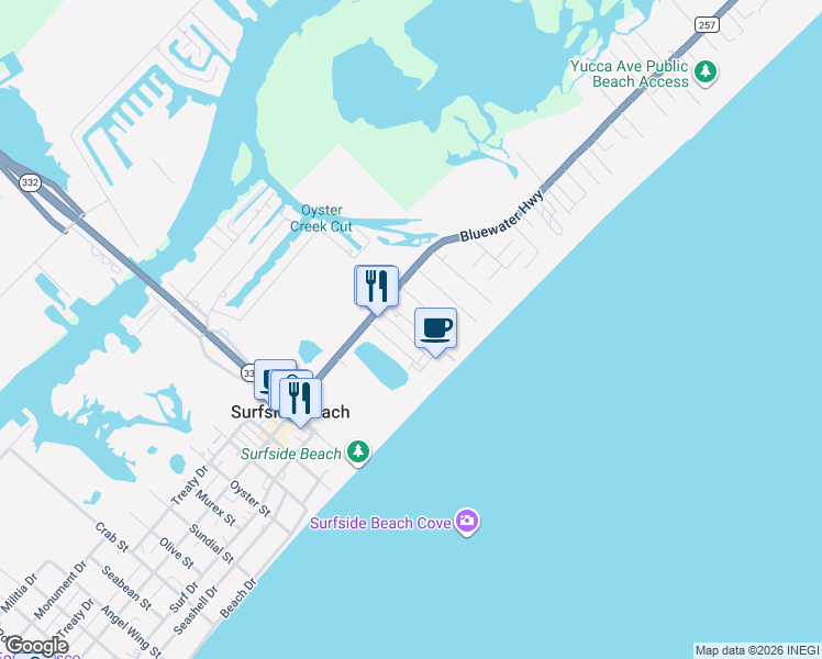 map of restaurants, bars, coffee shops, grocery stores, and more near 231 Ocean Avenue in Freeport