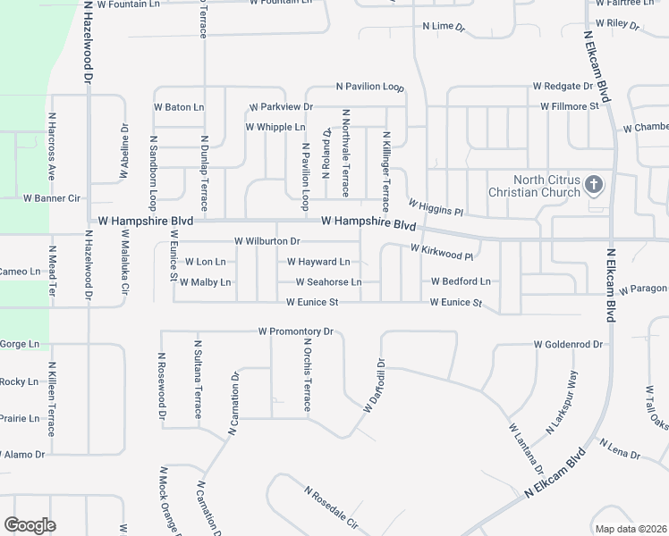 map of restaurants, bars, coffee shops, grocery stores, and more near 3408 West Hayward Lane in Citrus Springs