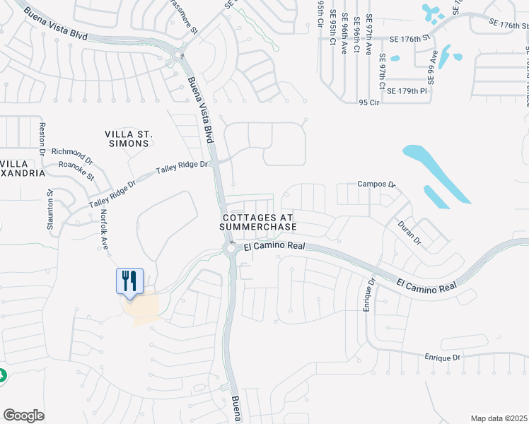 map of restaurants, bars, coffee shops, grocery stores, and more near 1666 Summerchase Loop in The Villages