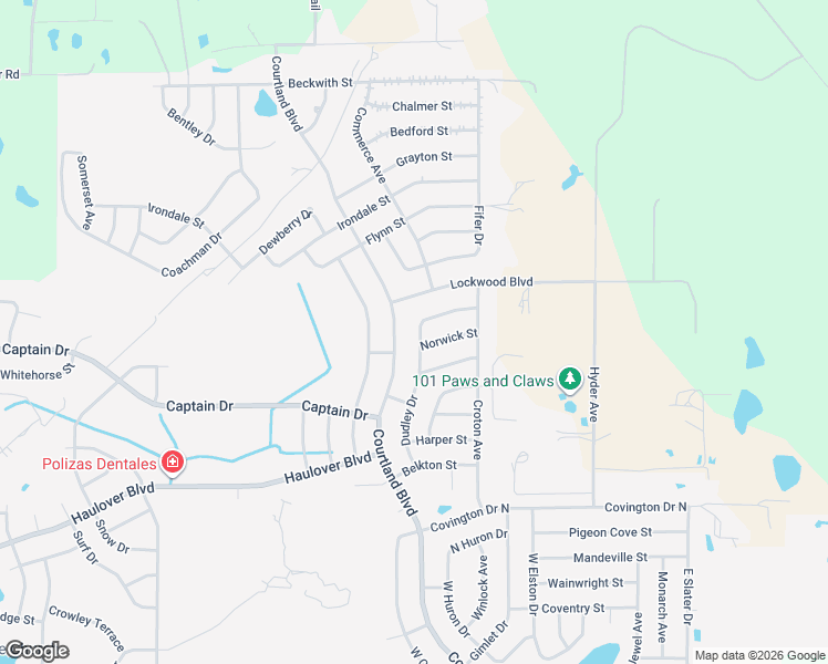 map of restaurants, bars, coffee shops, grocery stores, and more near 3208 Dudley Drive in Deltona