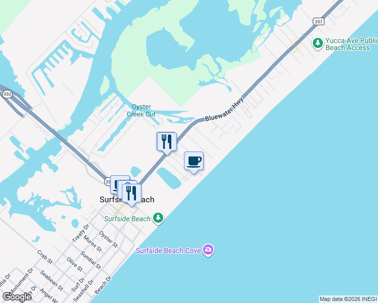 map of restaurants, bars, coffee shops, grocery stores, and more near 231 Ocean Avenue in Freeport