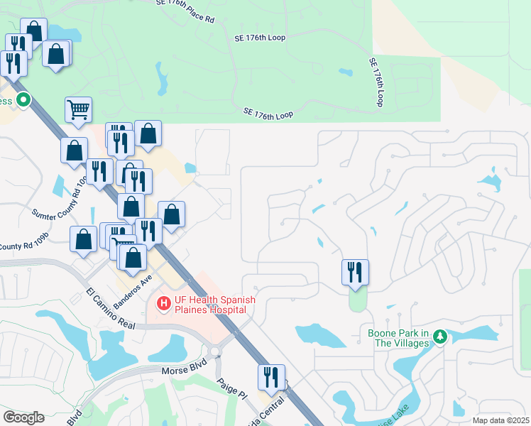 map of restaurants, bars, coffee shops, grocery stores, and more near 1753 Lauren Lane in Lady Lake