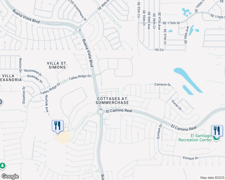 map of restaurants, bars, coffee shops, grocery stores, and more near 2921 Meadow Lawn Lane in The Villages