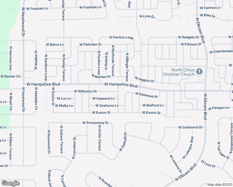 map of restaurants, bars, coffee shops, grocery stores, and more near 6386 North Mariner Terrace in Citrus Springs