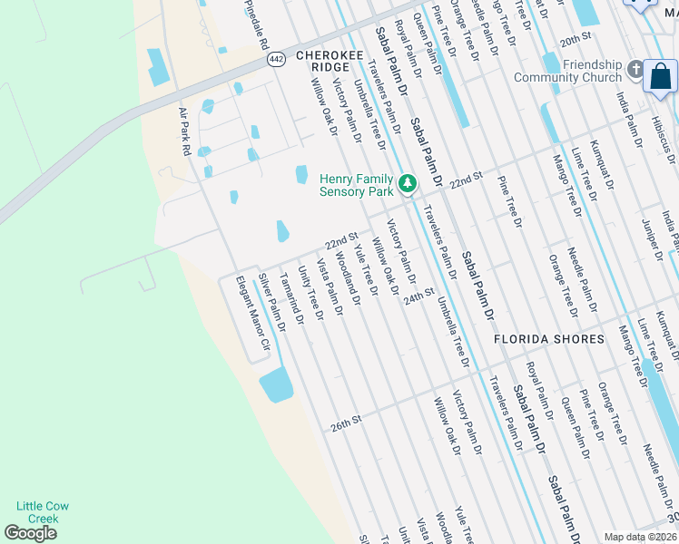 map of restaurants, bars, coffee shops, grocery stores, and more near 2225 Vista Palm Drive in Edgewater