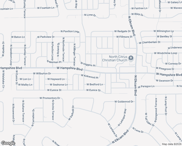 map of restaurants, bars, coffee shops, grocery stores, and more near 3111 West Hampshire Boulevard in Citrus Springs