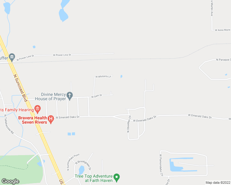 map of restaurants, bars, coffee shops, grocery stores, and more near 6302 North Gravel Terrace in Crystal River