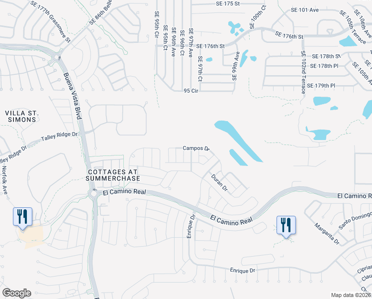 map of restaurants, bars, coffee shops, grocery stores, and more near 1715 Quintero Court in Lady Lake