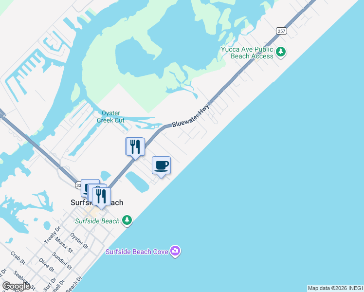 map of restaurants, bars, coffee shops, grocery stores, and more near 202 Coral Ct in Freeport
