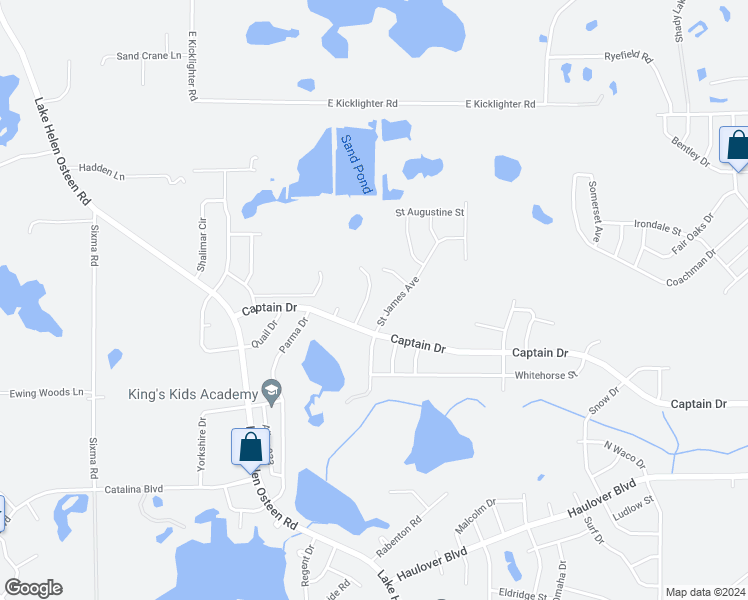 map of restaurants, bars, coffee shops, grocery stores, and more near 3251 Gulfport Avenue in Deltona
