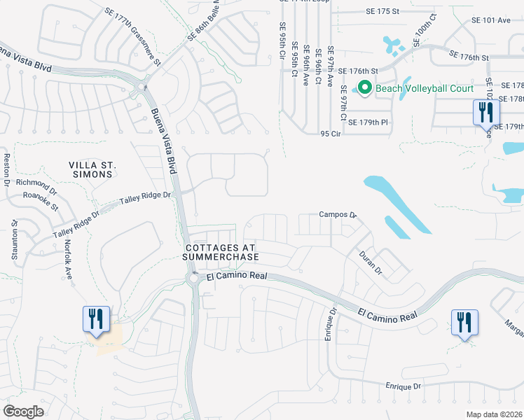 map of restaurants, bars, coffee shops, grocery stores, and more near 1714 Gomez Place in The Villages