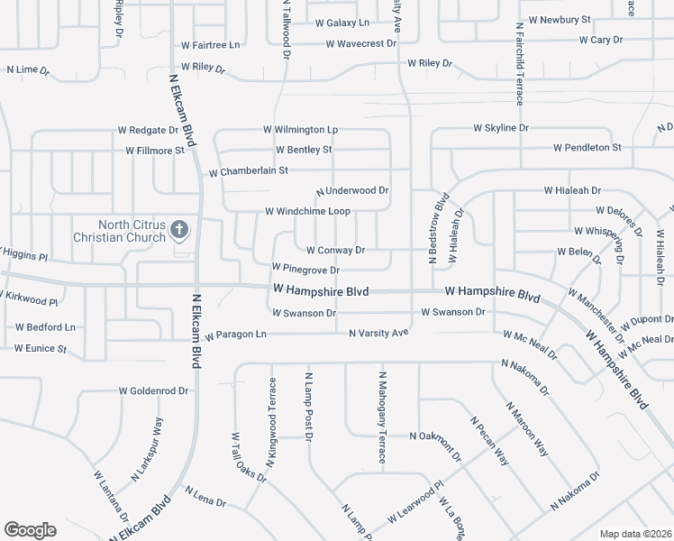 map of restaurants, bars, coffee shops, grocery stores, and more near North Pembrooke Terrace in Dunnellon