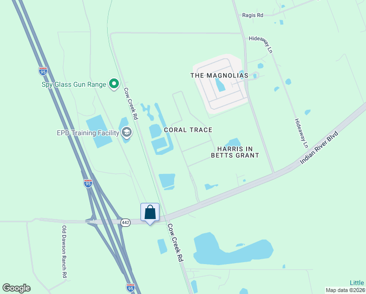 map of restaurants, bars, coffee shops, grocery stores, and more near 659 Coral Trace Boulevard in Edgewater