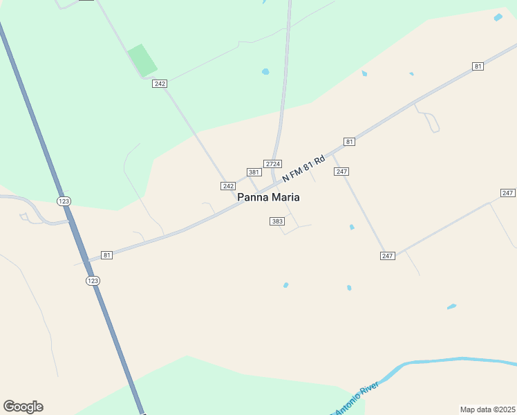 map of restaurants, bars, coffee shops, grocery stores, and more near 13927 North FM 81 Road in Panna Maria