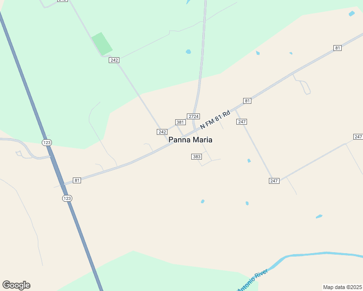 map of restaurants, bars, coffee shops, grocery stores, and more near 13927 North FM 81 Road in Panna Maria