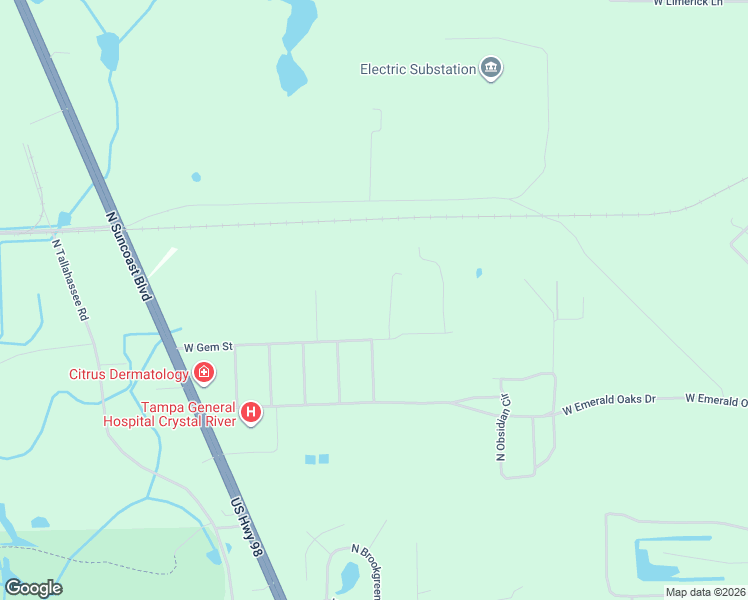 map of restaurants, bars, coffee shops, grocery stores, and more near 6625 Bugbee in Crystal River