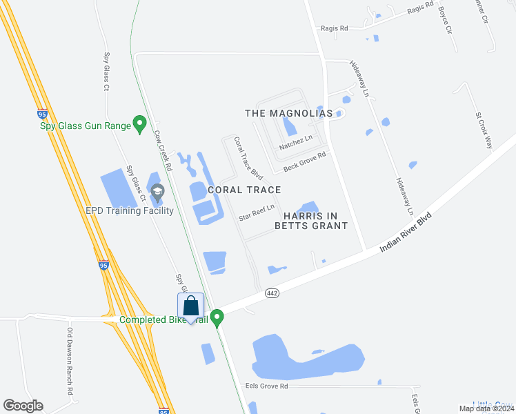 map of restaurants, bars, coffee shops, grocery stores, and more near 817 Star Reef Lane in Edgewater