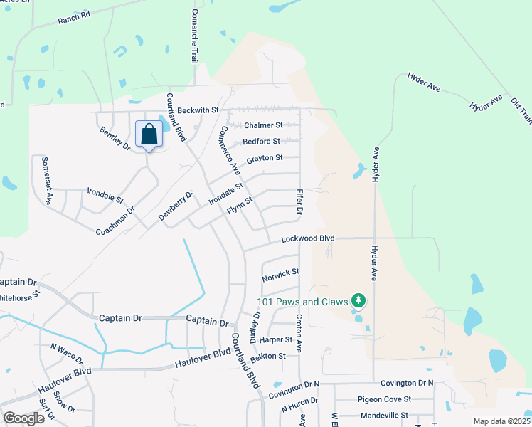 map of restaurants, bars, coffee shops, grocery stores, and more near 3301 Commerce Avenue in Deltona