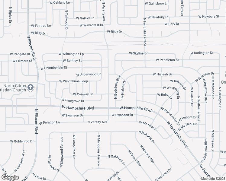 map of restaurants, bars, coffee shops, grocery stores, and more near 6685 North Bedstrow Boulevard in Citrus Springs