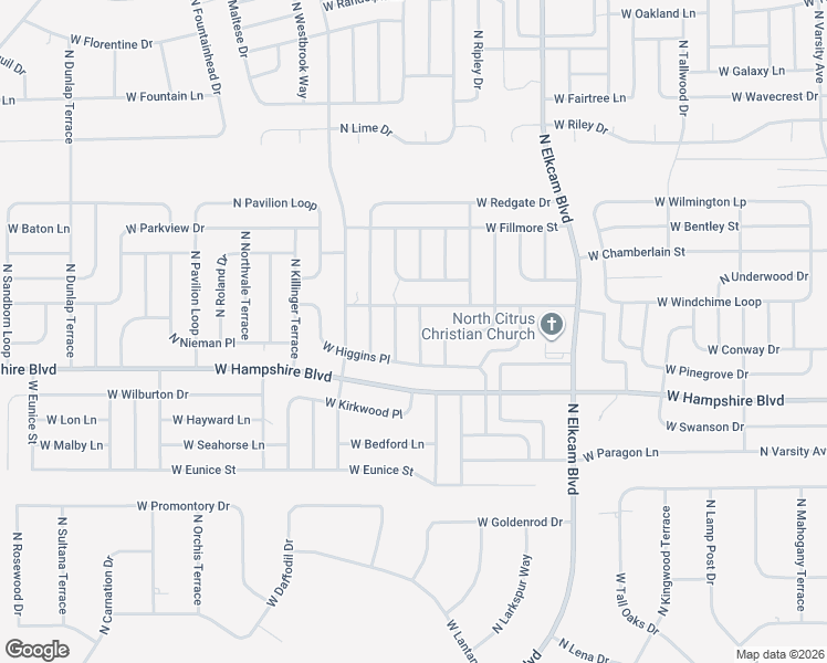 map of restaurants, bars, coffee shops, grocery stores, and more near 6469 North Baylor Terrace in Citrus Springs