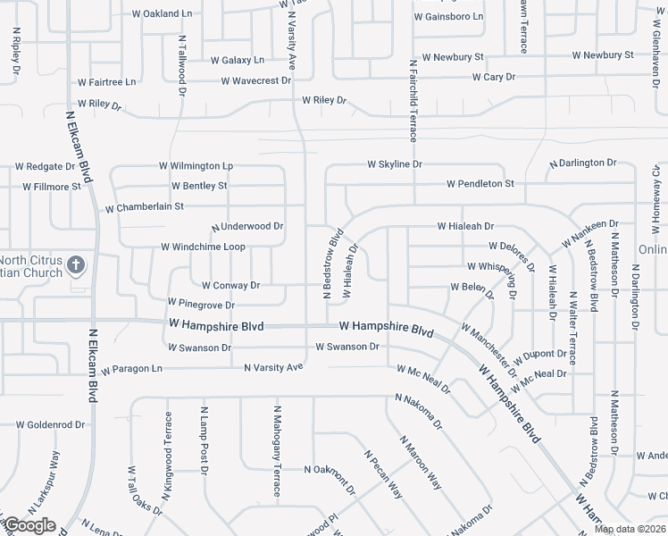 map of restaurants, bars, coffee shops, grocery stores, and more near 6685 North Bedstrow Boulevard in Citrus Springs