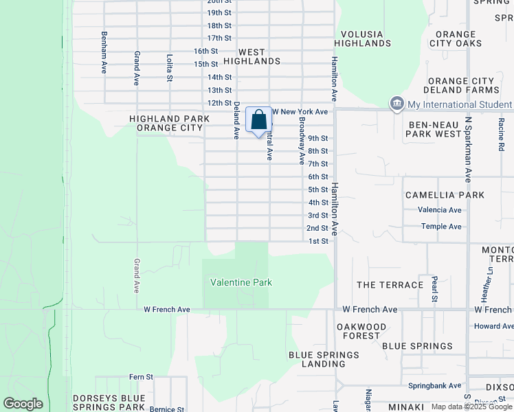 map of restaurants, bars, coffee shops, grocery stores, and more near 1340 4th Street in Orange City