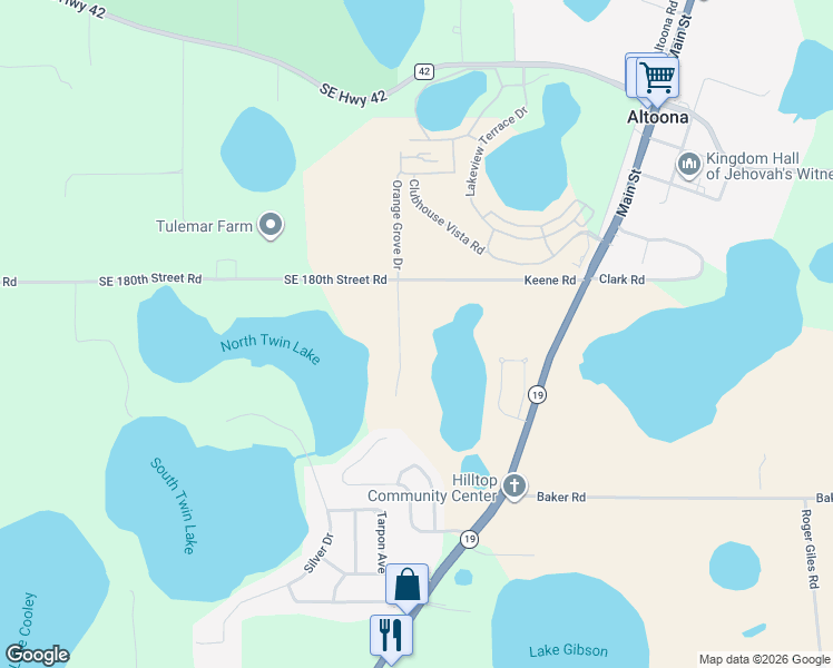 map of restaurants, bars, coffee shops, grocery stores, and more near 41914 Carrie Lane in Altoona