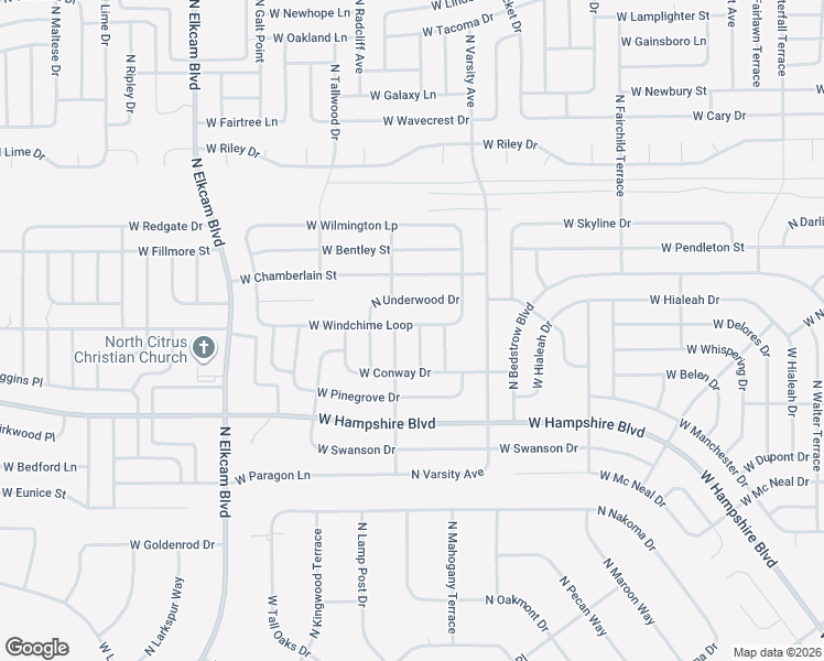 map of restaurants, bars, coffee shops, grocery stores, and more near 2123 West Windchime Loop in Citrus Springs