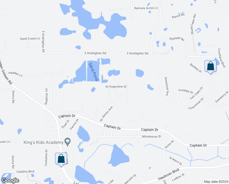map of restaurants, bars, coffee shops, grocery stores, and more near 3350 Windmill Avenue in Deltona