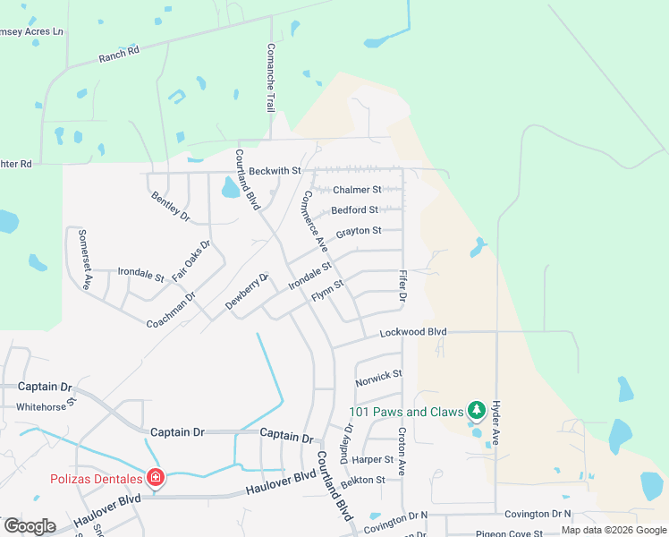map of restaurants, bars, coffee shops, grocery stores, and more near 2855 Irondale Street in Deltona