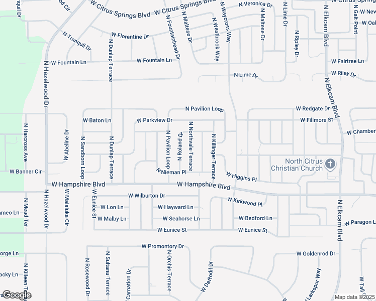 map of restaurants, bars, coffee shops, grocery stores, and more near 6592 North Northvale Terrace in Citrus Springs